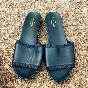 Kate spade leather slides - size 10 NWOT